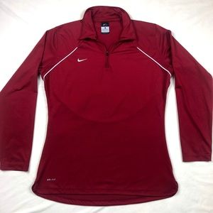 Red Nike Quarter Zip